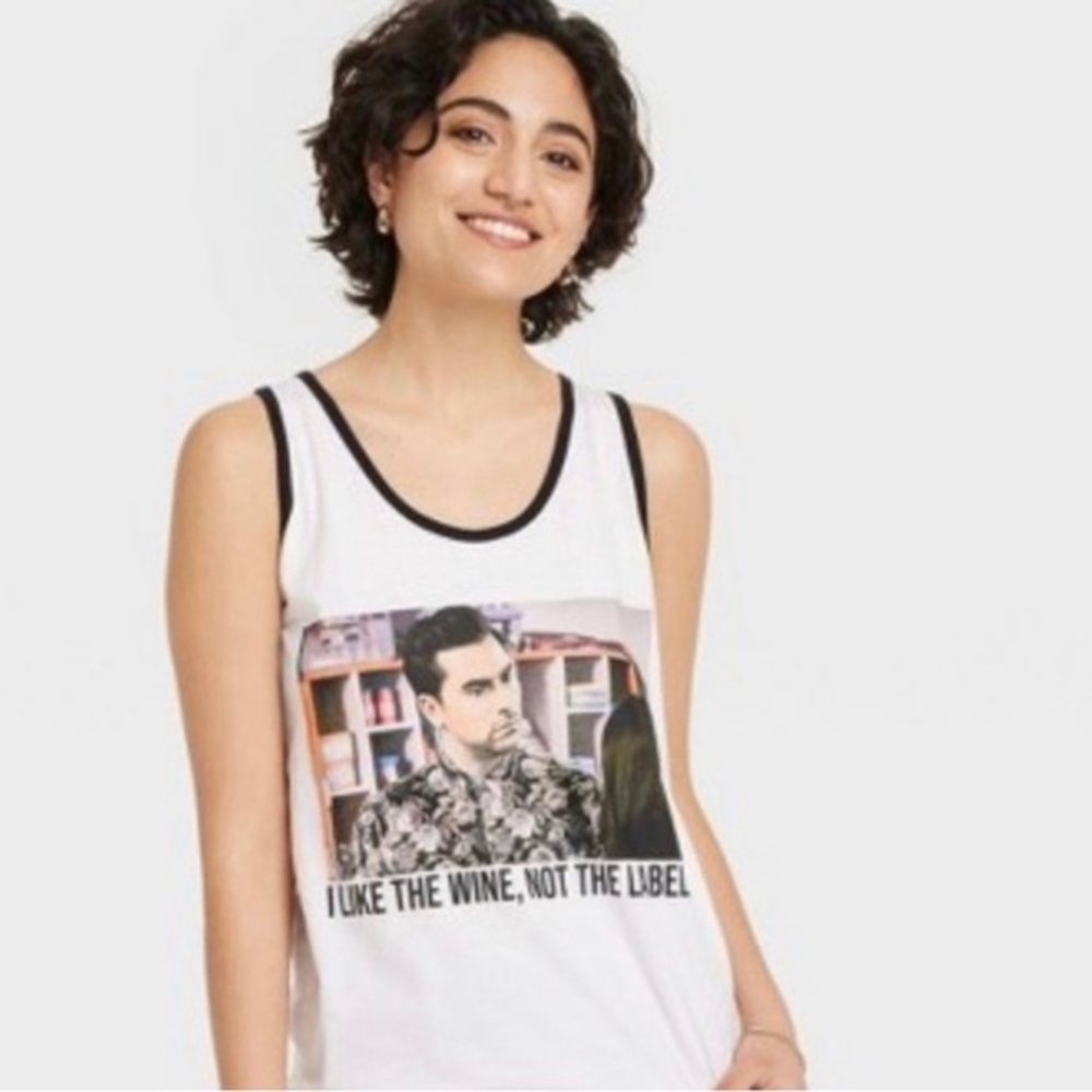 White Graphic Schitts Creek Tank Top